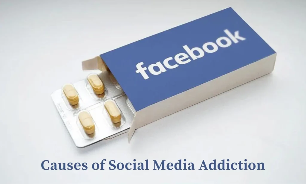 Causes of Social Media Addiction - Women Slogans