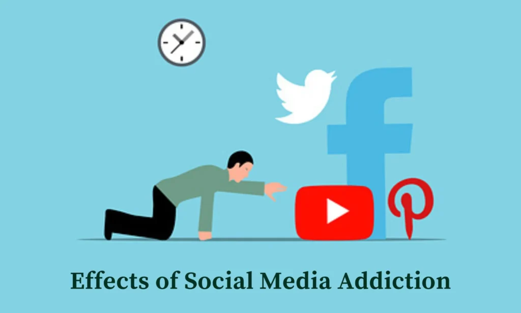 Effects of Social Media Addiction - Women Slogans