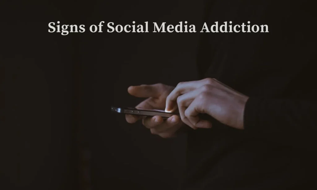 Signs of Social Media Addiction - Women Slogans