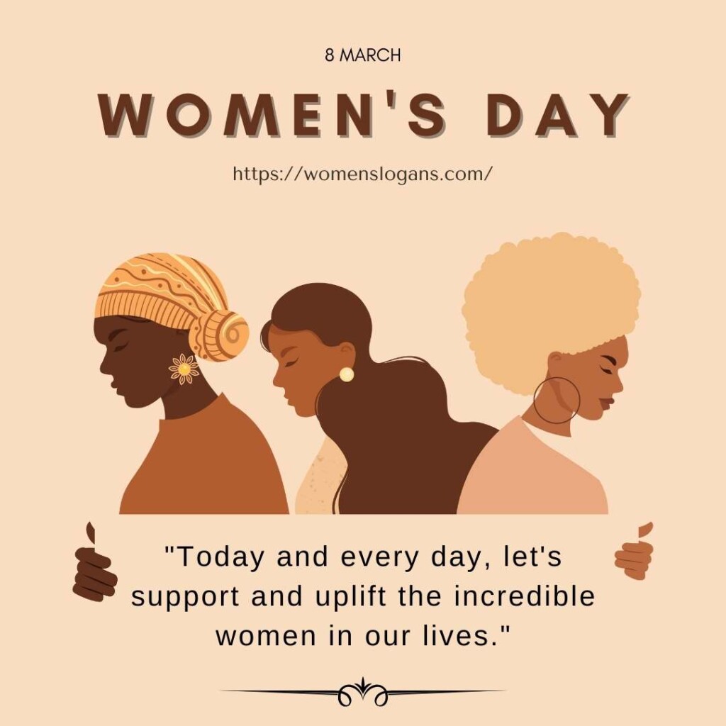 Brown International Women's day Wishes - Women Slogans