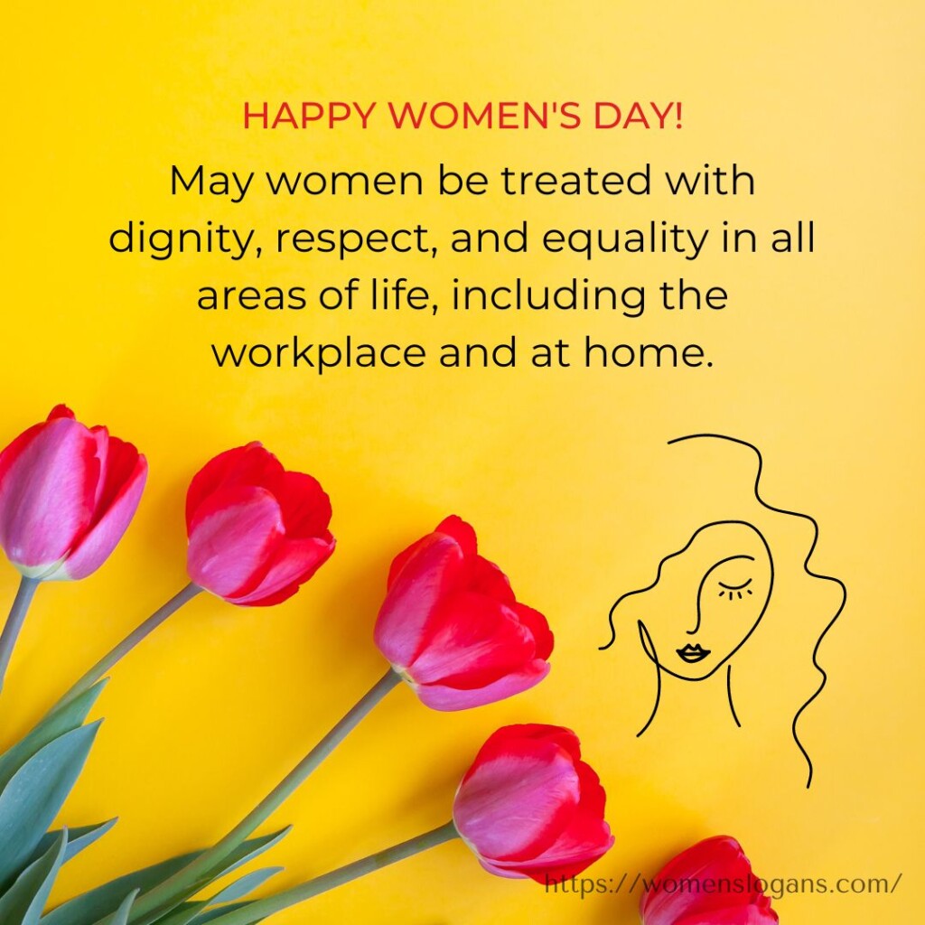 Yellow International women's day Quotes - Women Slogans