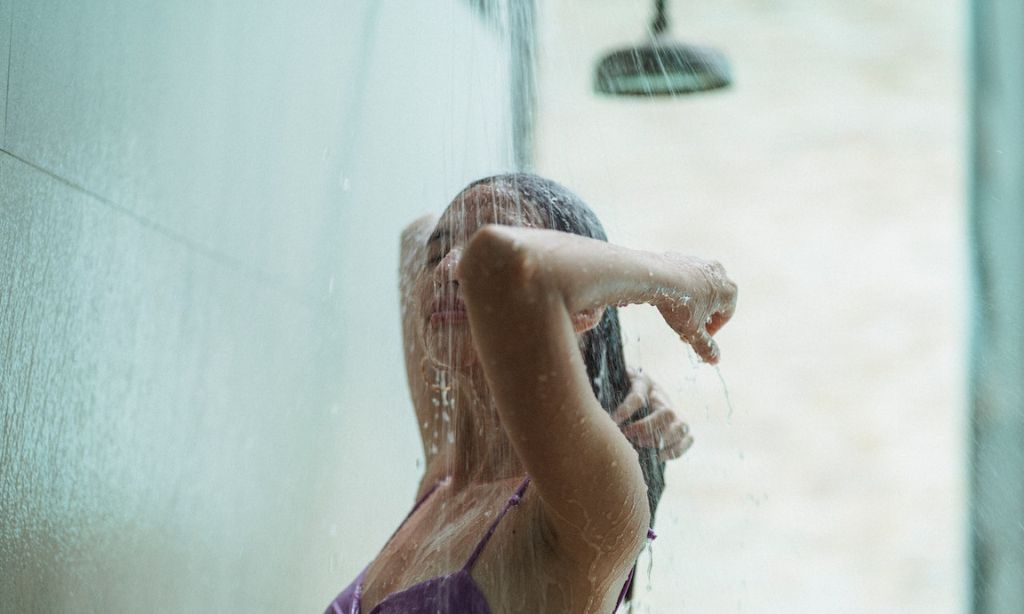 Girl taking shower - Women Slogans